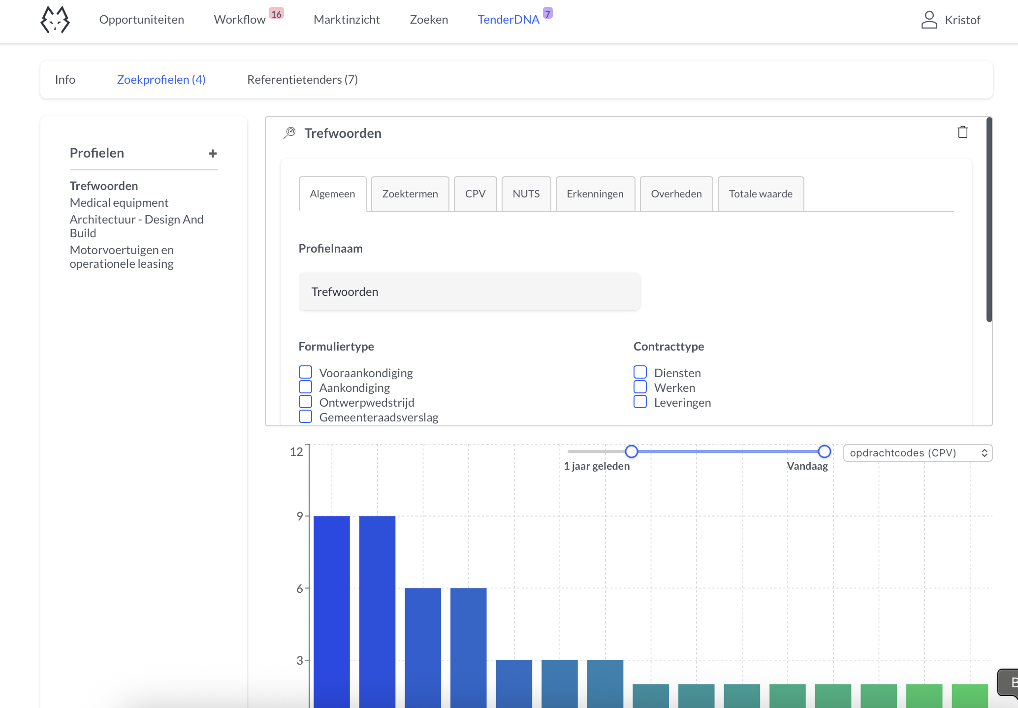 Suchprofile mit Dimensionen konfigurieren